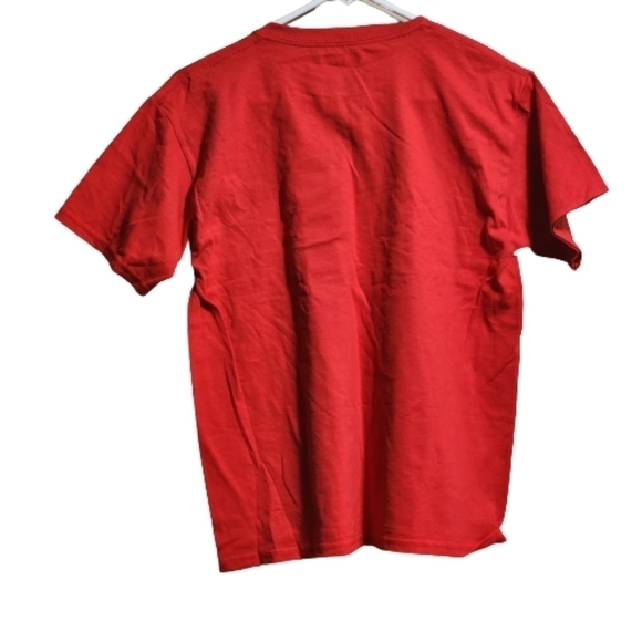 Gildan short sleeve youth t-shirt color red size large unisex - Picture 2 of 3